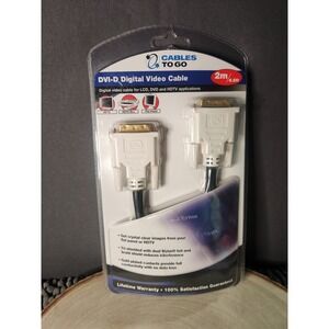Cables to Go C2G DVI-D M/M Dual Link Digital Video Cable 6.5 Feet 2M STP